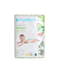 Organic Diapers Size-3 5.5-8kg Twin Value Pack Tropic Print