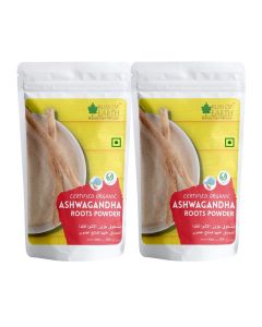 2x200gm Ashwagandha Root Powder Organics Certified Withania Somnifera Helps To Promotes Better Strength & Stamina