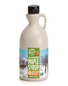 Butternut Mountain Farm Pure Vermont Maple Syrup, Grade A, Amber Color, Rich Taste, All Natural, Easy Pour Jug, 32 Fl Oz, 1 Qt