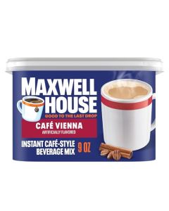 Maxwell House Instant CafeStyle Beverage Mix Easy to Prepare 1 Canister for Quick Morning Coffee or Afternoon Treat Cafe Vienna Kosher Dairy 9 oz