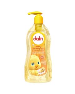 Dalin Baby Shampoo & Body Wash with Chamomile Extract 500ml / 2-in-1 Gentle Hair & Body Wash / Tear-Free, Hypoallergenic & pH Balanced / Gentle Cleansing for Babies & Kids / Delicate Fragrance