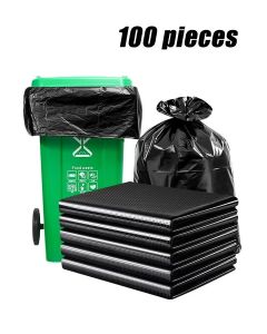 100 Bags Heavy Duty Trash Bags 80X60CM,Tall Kitchen Garbage Bags, Household Cleaning Garbage Bags 50 Liters, Dustbin Bags,Trash Can Liners Large Garbage Bags 60*80cm for Contractor, Industrial, Home, Kitchen, Commercial, Outdoor