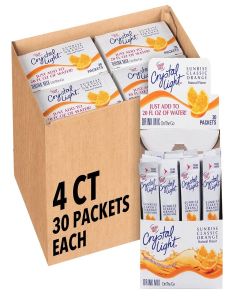 Crystal Light Sugar-Free Orange On-The-Go Powdered Drink Mix 120 Count