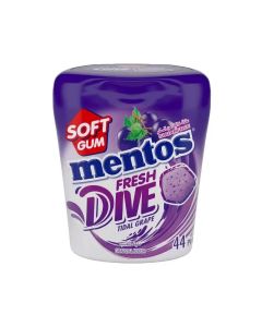 Mentos Fresh Dive Tidal Grape Sugar Free Soft Gum With Grape Flavor 44pcs- 88gms