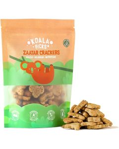 Koala Picks Zaatar Crackers - 120g / Savory and Crunchy Crackers with Middle Eastern Flavors / Perfect for Snacking and Lunchboxes / Free from Trans Fat, Artificial Flavors, and Preservatives