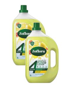 4 In 1 Disinfectant Floor Cleaner Lemon ZIng 3L Pack of 2