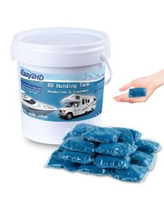 Eazy2hD 50 Packs RV Toilet Treatment Holding Tank Deodorizer for RV Black Tank Chemicals Breaking Down for Camper Portable Porta Potty Blue