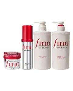 Fino Premium Touch Moist Shampoo & Conditioner Set 550ml Hair Mask and Hair Oil