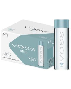 VOSS Premium Mineral Water 500ml x 24-100% RPET Water Bottles - Pure Drinking Still Water with Unique & Iconic Bottle Design