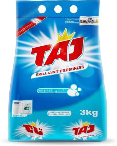 Taj Detergent Powder 3kg - Powerful Washing Formula for Bright, Fresh Clothes