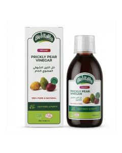 BioVitality Organic Prickly Pear Vinegar 250ml – Raw Unfiltered Vinegar, 100% Pure & Natural, EcoCert Certified, Non_GMO, Made in Tunisia” (Wellness Line)