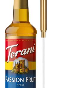 Torani Passion Fruit Syrup with Pump - Flavoring for Iced Tea, Lemonade, Sodas, and Cocktails - 25.4 Oz
