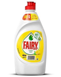 Fairy Lemon Dishwashing Liquid with Bleach Alternative Powe 400ml