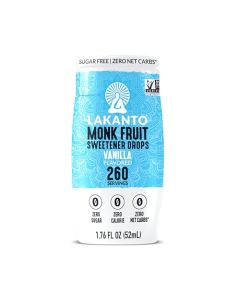Lakanto Liquid Monk Fruit Extract Drops Sugar Free Sweetener for Coffee Tea Smoothies Oatmeal Cereal Yogurt Cocktails Zero Calorie Zero Sugar Sugar Substitute Keto Vanilla 176 fl oz Pack of 1