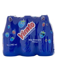 Vimto Blue Raspberry Flavored Drink In Pet Bottle- 6X250ml