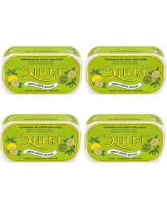 NURI Portuguese Sardines in Olive Oil and Lemon Special Edition - 4 Pack (4.4 oz cans)