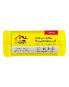 10 Gallons Scented-LEMON, Pack of 30-Pieces, Size 54*60 cm Scented Trash Bags, Bio-degradable Garbage Bags Roll, , Bin Liners