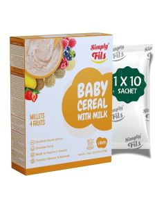 Simply Fils Baby cereals with Milk Millets & 4 Fruits