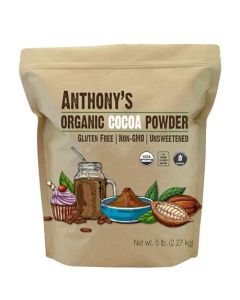 Anthonys Organic Cocoa Powder 5 lb Unsweetened Gluten Free Non GMO