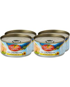 California Garden Light Meat Tuna Chunk in Sunflower Oil, 170g x 4pcs