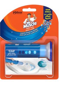 Mr. Muscle Toilet Cleaning Gel Discs, Marine Fresh, Prevents Stains & Limescale, Lasts up to 530 Flushes, 38g