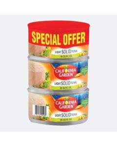 California Garden Solid Tuna Chunks In Olive Oil- 3X170gms