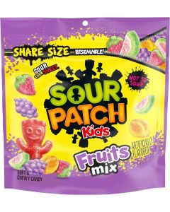 SOUR PATCH KIDS Fruits Mix Soft & Chewy Candy, Share Size, 11.03 oz