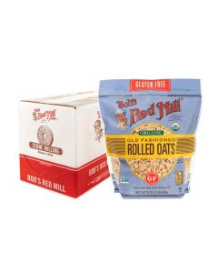Bobs Red Mill Gluten Free Organic Old Fashioned Rolled Oats 32oz Pack of 4 Non GMO Whole Grain Vegan Kosher