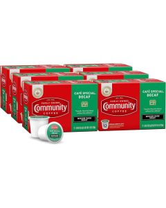 Community Coffee Café Special Decaf Medium Dark Roast Coffee Pods - 72 Count Compatible with Keurig 2.0