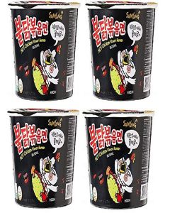 Samyang Big Bowl Stir Fried Hot Chicken Flavour Raman Cup Noodle, 105mg*4 Pack (Pack of 4) (Imported)