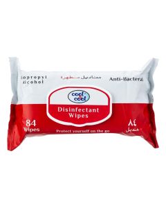 Cool & Cool Disinfectant Wipes - 84's (Pack of 8) - Antibacterial Skin Wipes with Vitamin E,Kills 99.9% Germs,Convenient for Use,Aloe Vera Gel & Herb Extract,Moisturizing and Nourishing 672 Wipes