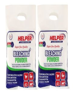 Helper Bleaching Powder, Effective for Sewage Treatment Disinfection, Fungus Control and Silk Worm Rearing, Contains Active Chlorine for Sanitation and Deodorization. (1KG x 2pc)