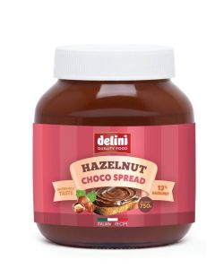 Delini Hazelnut Chocolate Spread – 750g/ Creamy & Rich Chocolate Spread / Perfect for Toast, Baking & Snacks / Nutty & Smooth / Family Favorite