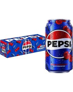 Pepsi Cola Soda Wild Cherry 12 Fl Oz Cans Pack of 12