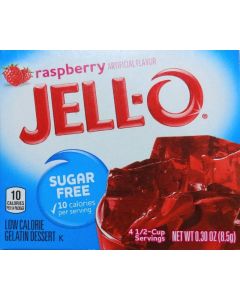 Jell-O Sugar-Free Gelatin Dessert, Raspberry, 0.30 Ounce Box (Pack of 3)