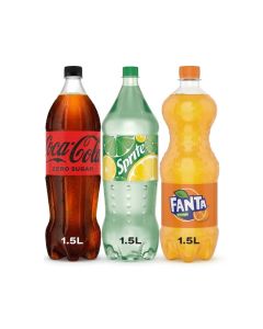 Coke Zero, Sprite and Fanta Assorted Soft Drink Bottles