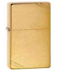 Zippo Vintage Brushed Brass with Slashes Pocket Lighter