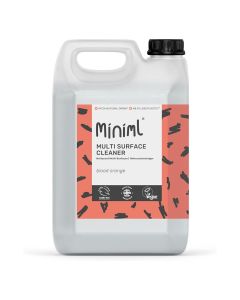 Eco Multi Surface Cleaner General Purpose Spray 5L Refill – Blood Orange Scented for Cleaning All Surfaces Floors Walls Glass Kitchen Bathroom - Natural Plant Based Vegan Formula & Cruelty Free