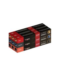 Nespresso Compatible Aluminium Capsules (3 Flavors: Intenso, Ristretto, Decaf), Pack of 9 (90 Capsules)