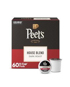 Peets Coffee Dark Roast Keurig KCup Pods 100 Arabica Coffee House Blend 60 Count 6 Boxes of 10 KCup Pods