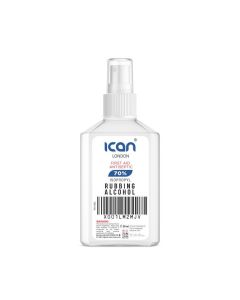 ICAN London 70% Isopropyl Rubbing Alcohol Spray 50ML / First Aid Antiseptic, Disinfectant & Multi-Purpose Cleaner / Travel Size