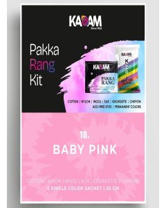 Kadam Pakka Rang Fabric Dye Colour / Baby Pink / 25g Pack / Includes DyFix Color Fixer / Permanent Fabric Dyes for Old Faded Jeans and Clothes
