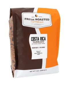 Fresh Roasted Coffee 100% Costa Rican Tarrazu Whole Bean, 5 lb, Medium Roast
