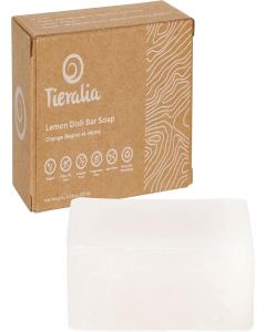 Lemon Dish Soap Bar Pack of 2 - Solid Dish Soap Block, Natural Non Toxic Eco Friendly Plant Based Dishwashing Soap, Biodegradable, Zero Waste, Plastic Free Kitchen Soap (11.28 oz)