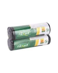 Packwell Garbage Bag black 95x115 cm 2 pcs combo 15 pcs in each roll 30 pcs trash bag waste covere