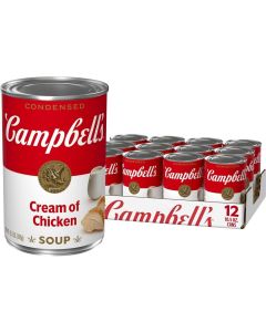 Campbell's Condensed Cream of Chicken Soup, 10.5 Ounce Can (Pack of 12)