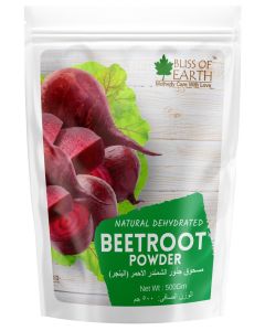 Bliss of Earth Beetroot Powder 500GM / Organic Beet Root Powder / Natural Nitric Oxide Booster / Energy, Stamina & Circulation Support / Superfood for Smoothies, Pre-Workout, Detox, Heart Health / Vegan, Non-GMO