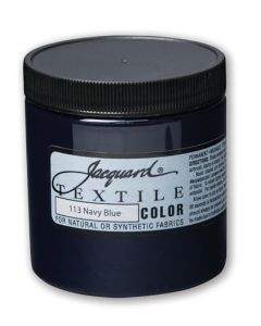 Jacquard Textile Color Navy Blue Permanent Fabric Paint for Clothes Furniture Upholstery Shoes or Tote Bags Indoor Outdoor 8 Oz Jar Upholstery