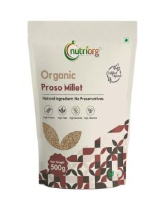 Nutriorg Organic Proso Millet 500gm/ Whole Grain / Millet Rice / High Protein,