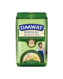 Daawat Biryani Basmati Rice Naturally Aged ExtraLong Grain Rice Rich Aroma NonSticky Texture Perfect for Authentic Biryani 1 kg 22 lb